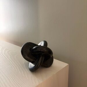 Crate&Barrel Charcoal Knot Stone Accent